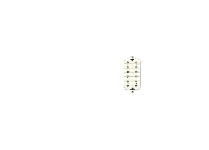 2-hole Humbucker White